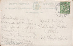 75373 - DEVON. 1912 Belgian postcard of the 1910 Exposition to Tavistock