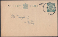 75553 - DEVON. Circa 1912 KGV ½d Downey post card (bend) t...