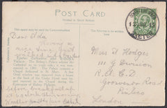 76632 - DEVON. 1912 post card of Exeter Cathedral to Londo...