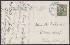 76713 - DEVON. 1912 post card of Canterbury to Kingsbridge...