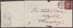 80548 - BIRMINGHAM/Pl.152(FA)(SG43). 1872 envelope (opened out ...