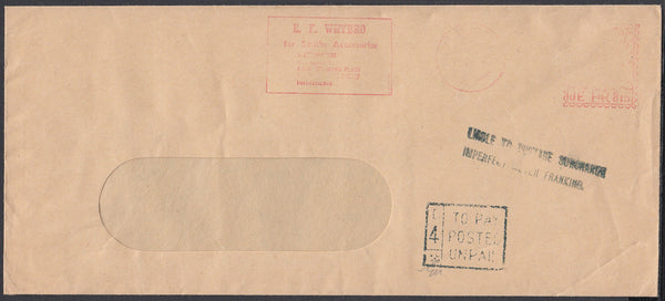 84174  QEII ENVELOPE SURCHARGED DUE TO VERY LIGHT METER M...