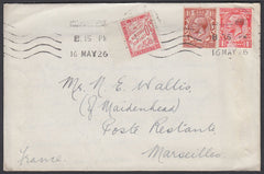 86464 - 1926 UNDERPAID MAIL MAIDENHEAD TO MARSEILLES. 1926 envelope Maidenhead to a Poste Restante, Mars...