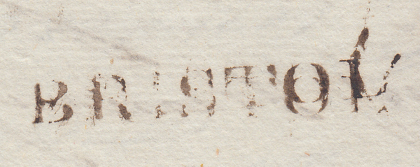 86638 - 1794 BRISTOL/'BRISTOL' HAND STAMP (BS36). Letter Bristol to Ludlow dated 4th J...