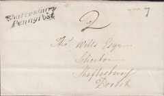 88979 - 1836 DORSET/SHAFTESBURY PENNY POST. Entire Stalbridge to Shaftesbury date...