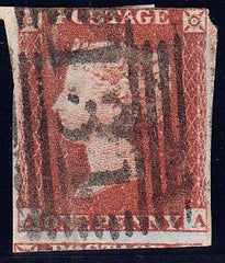 89251 - PL.161 (AA) (SG8). Good used 1853 die I 1d pl.161 ...