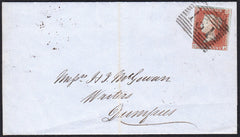 89595 - PL.111 (OA) (SG8) ON COVER. 1851 letter Edinburgh to Dumfri...