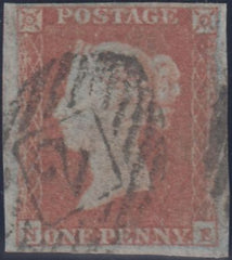 89639 1851 PL.107 (SG8)(NE). Fine used 1851 1d pl.107 (SG8) lettered NE