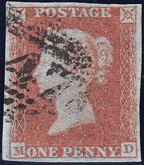 89641 - PL.112 (MD)(SG8)/THIN PAPER. Good used 1851 1d pl.112 (SG8)