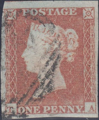 89655 - PL.113 (TA)(SG8). Fine used 1851 1d pl.113 (SG8) letter...