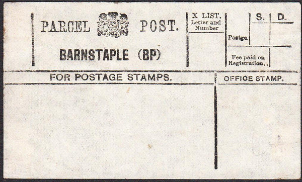 94552 - PARCEL POST LABEL/DEVON. Fine unused label BARNSTA...