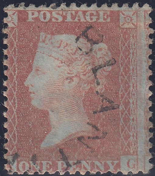 96703 - PL.25 (AG)(SG29). Two used examples 1856 die 2 1d ...