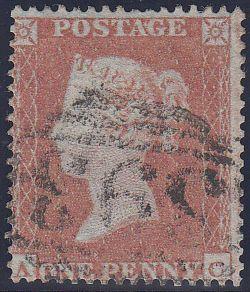 97199 - PL.200 (AC)(SG17). Good used 1854 Die 1 1d pl.200