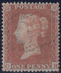 97509 - PL.191 (CH)(SG17). Good used 1854 die 1 1d pl.191 ...