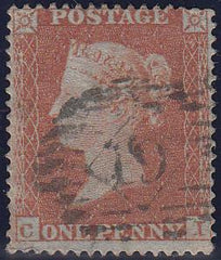 97510 - PL.191 (CI)(SG17). Good used 1854 die 1 1d pl.191 ...