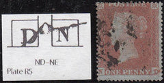 97547 - RES.PL.5 (ND)(SG17). Used 1854 die 1 1d Res.pl.5 S...