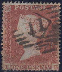 97639 - PL.194 (TH)(SG17). Used 1854 die 1 1d pl.194 lette...