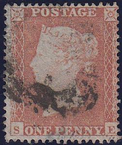 97645 - RES.PL.2 (SE)(SG17). Fine used 1854 die 1 1d Res.p...