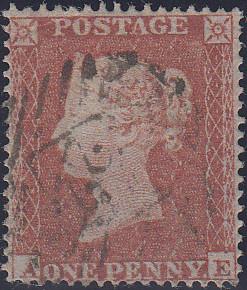 97652 - PL.194 (AE)(SG17). Good used 1854 die 1 1d pl.194 ...