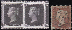 97692 - PL.195 (GJ)(SG17). Good used 1854 Die 1 1d pl.195