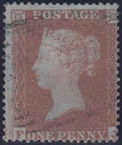 97722 - PL.190 (FJ)(SG17). Good to fine used 1854 die 1 1d...