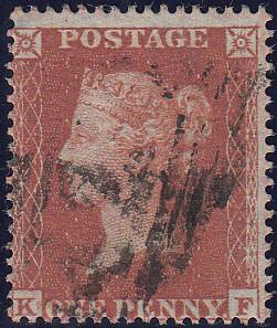 97746 - PL.190 (KF)(SG17). Good used 1854 die 1 1d pl.190 ...