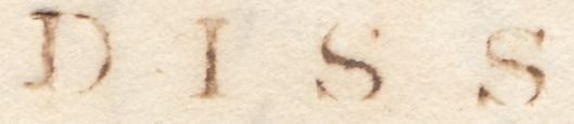 98056 - 1823 NORFOLK/'DISS' HAND STAMP (NK106).