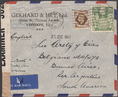 98431 - 1942 MAIL LONDON TO ARGENTINA.