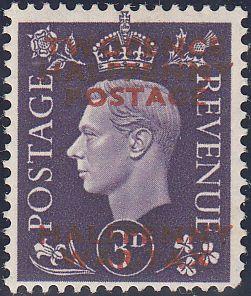 98522 - KGVI 3D VIOLET 'WAR TAX' SURCHARGE.