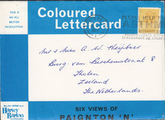 98741 - 1977 LETTERCARD DEVON TO THE NETHERLANDS.