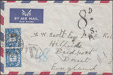 99259 - 1954 UNDERPAID MAIL BURMA TO BRIDPORT DORSET.